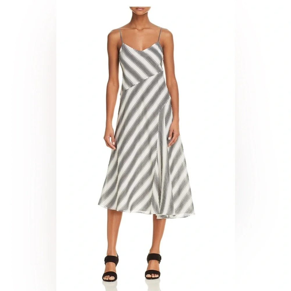 Theory Womens Athens Striped A-line Dress sz 2